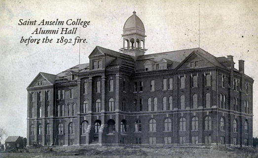 Alumni Hall in 1892, before the fire