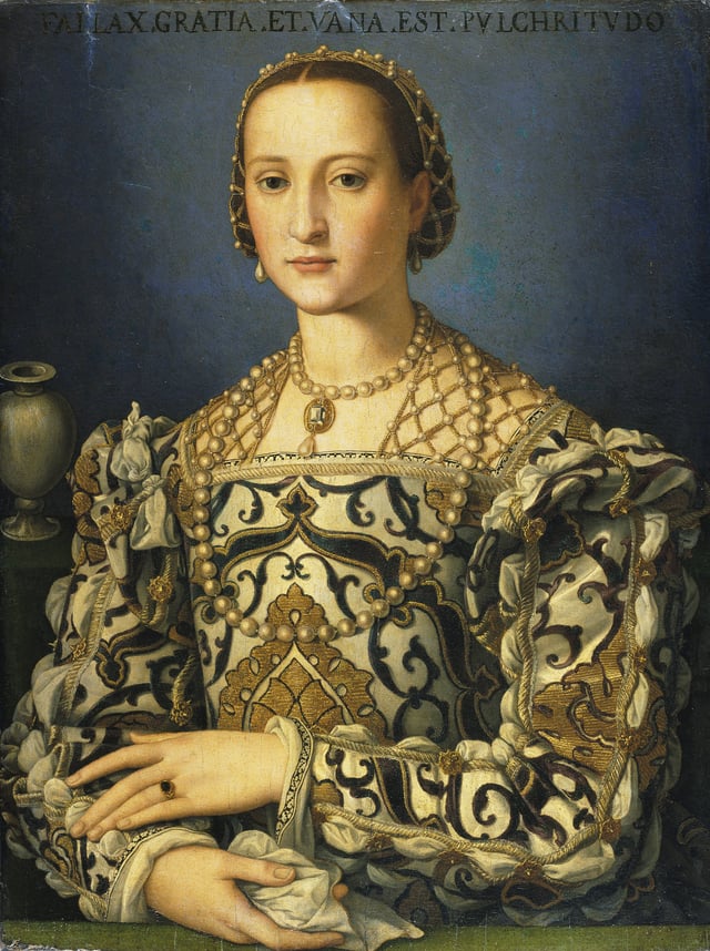 Eleanor of Toledo, Duchess of Florence, who purchased the Palazzo Pitti in 1549 for the Medici family.