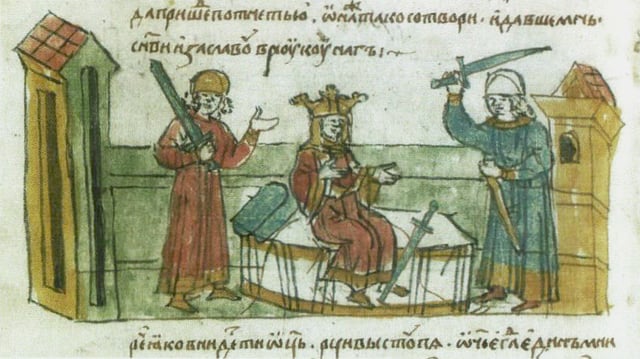 Rogneda of Polotsk, Vladimir I of Kiev and Izyaslav of Polotsk