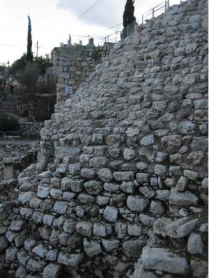 Stepped Stone Structure in Ophel/City of David, the oldest part of Jerusalem