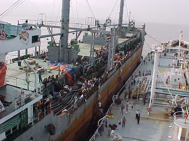 Tankers may carry unusual cargoes – such as grain – on their final trip to the scrapyard.