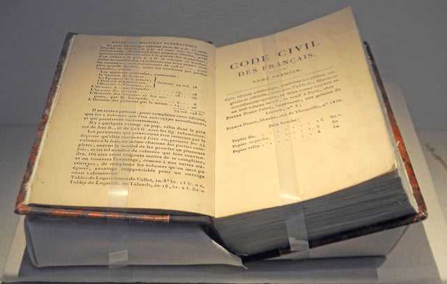 The Napoleonic Code in the Historical Museum of the Palatinate in Speyer