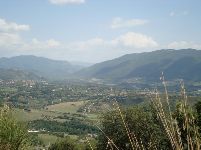 Panorama of the Aniene Valley.