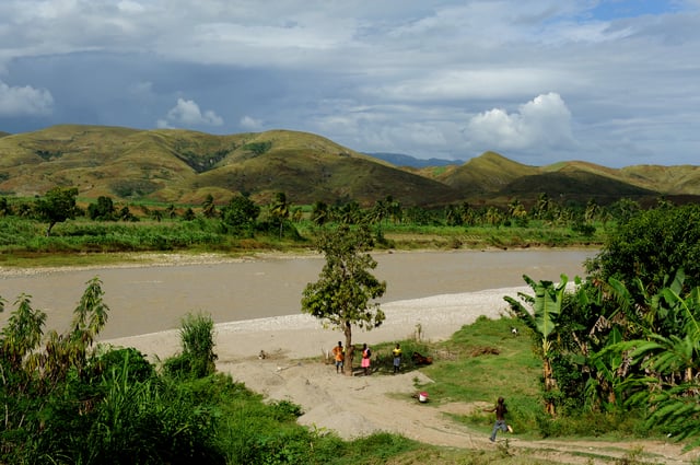 The Artibonite River in central Haiti