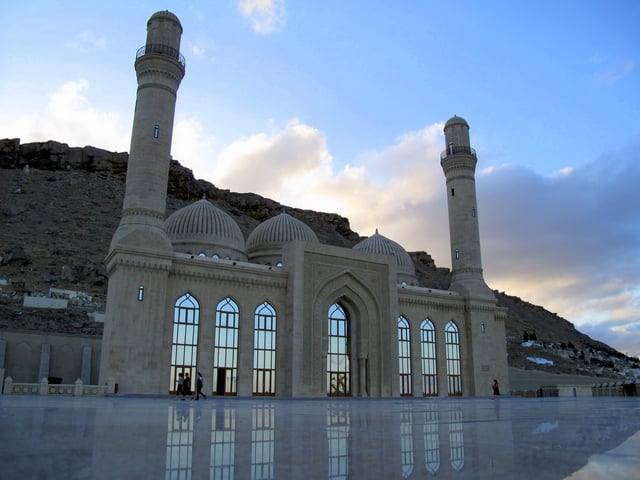 The 13th century Bibi-Heybat Mosque. The mosque was built over the tomb of a descendant of Muhammad.