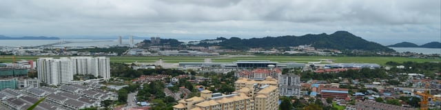 View of Penang International Airport and the Second Penang Bridge in 2017