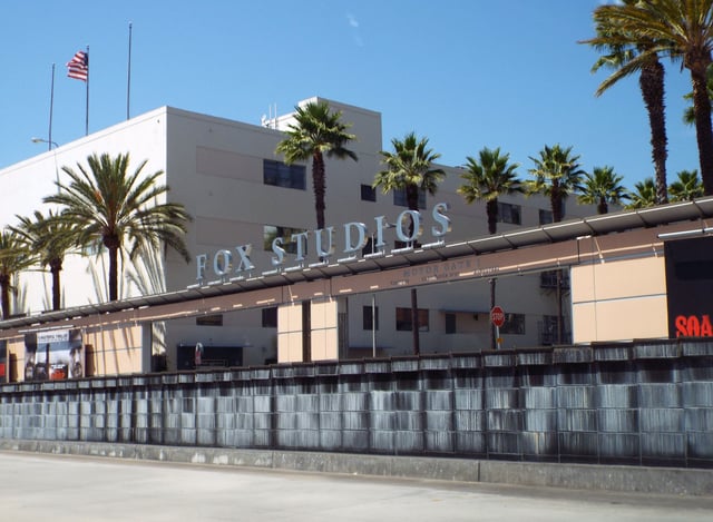 The entrance to 20th Century Fox's studio lot.