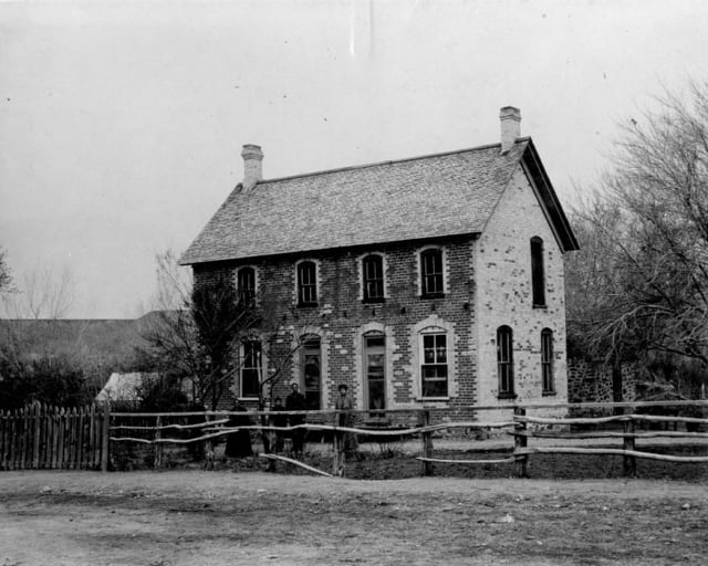 Home of Mormon pioneer Franklin S. Leavitt, c. 1900