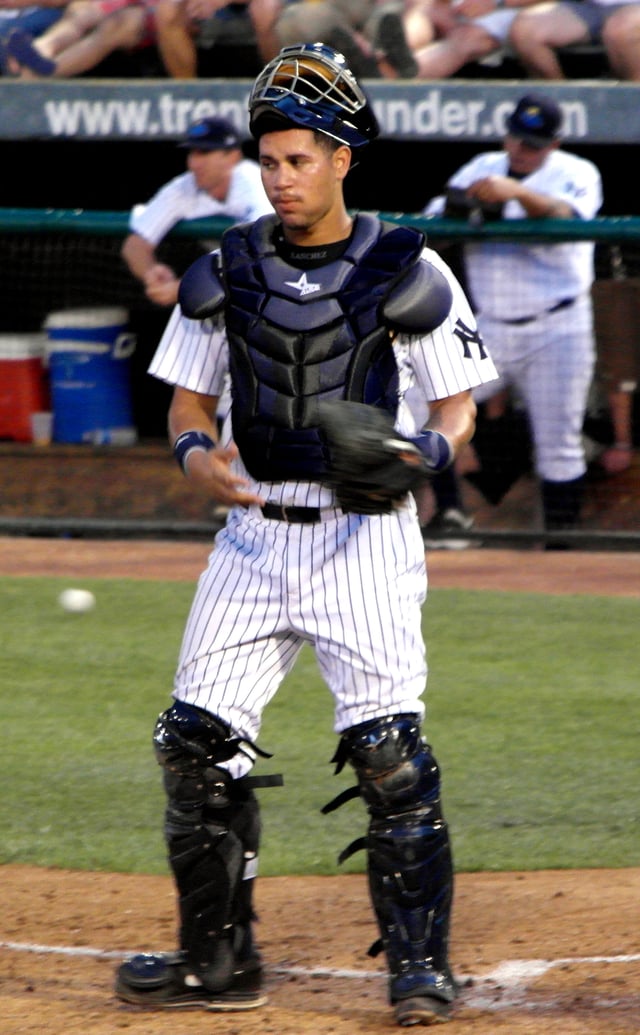 Sánchez with the Trenton Thunder in 2014