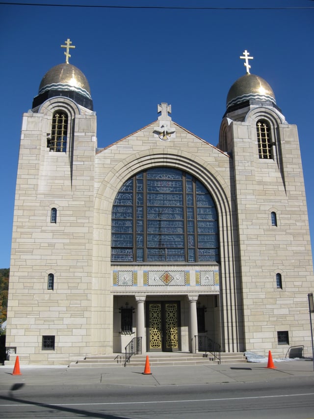 Holy Spirit Byzantine Catholic Church, located in the First Ward