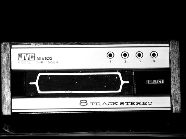 A typical 8-track tape player