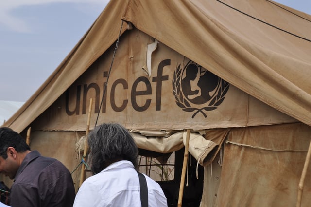 UNICEF-care tent in Sudan