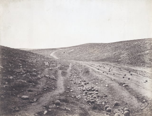 Valley of the Shadow of Death, by Roger Fenton, one of the most famous pictures of the Crimean War