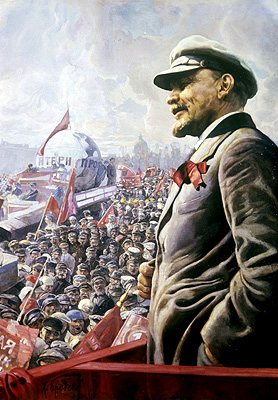 Soviet painting Vladimir Lenin, by Isaac Brodsky.