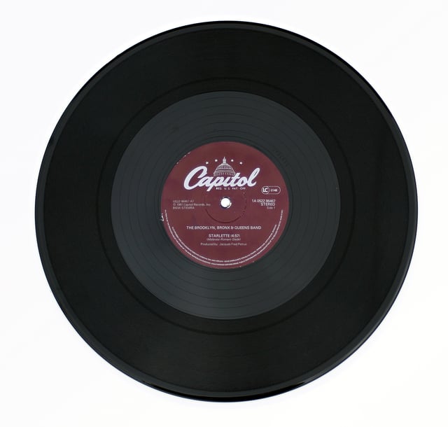A twelve-inch gramophone record