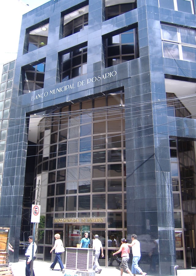 The central offices of the Municipal Bank of Rosario, as pictured in 2006