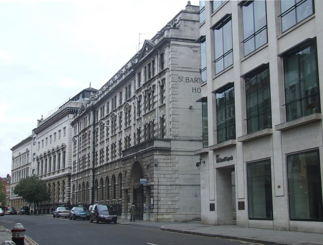 St Bartholomew's Hospital, looking towards Farringdon