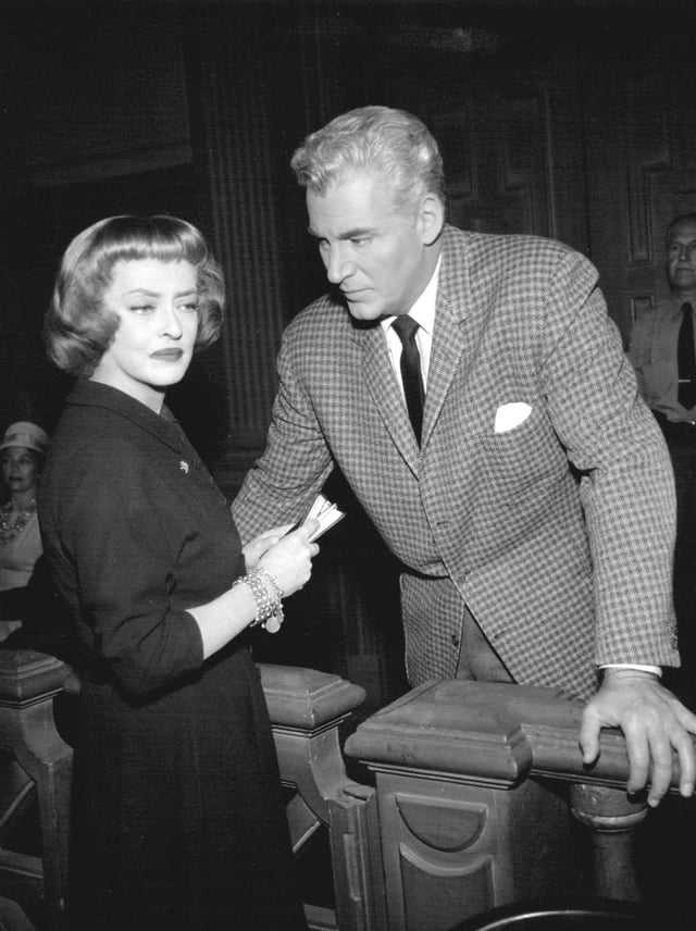 Guest star Bette Davis with Hopper in Perry Mason (1963)