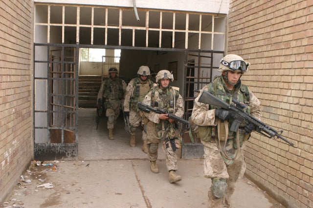 3rd Battalion 5th Marines seize apartments at the edge of Fallujah in November 2004