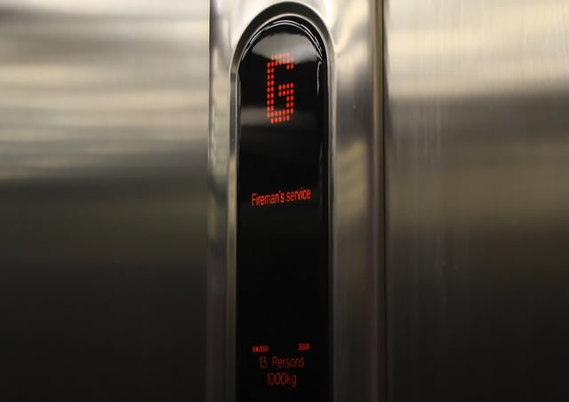 KONE Ecodisc elevator in fireman's mode