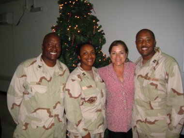 Loretta Sanchez visiting troops in Africa