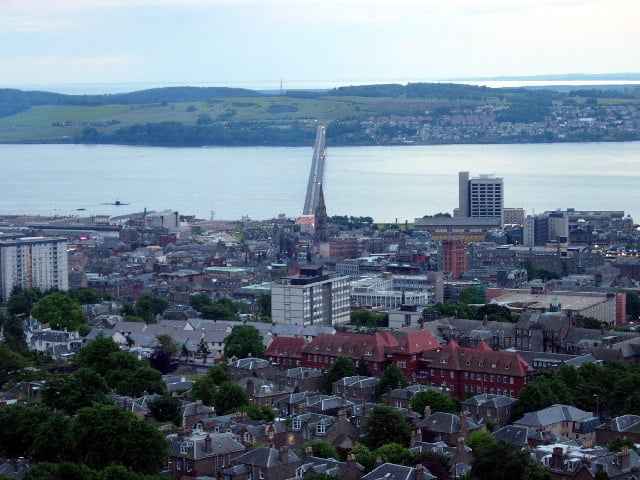 View from The Law, overlooking Dundee City Centre and the Tay Road Bridge