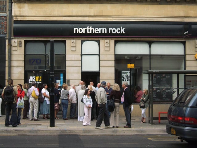 2007 bank run on Northern Rock, a UK bank