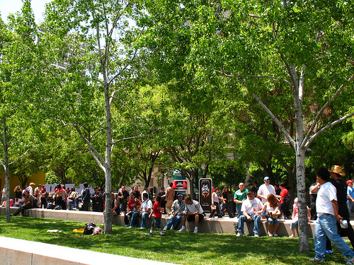 Pershing Square during the park's Summer Concert Series