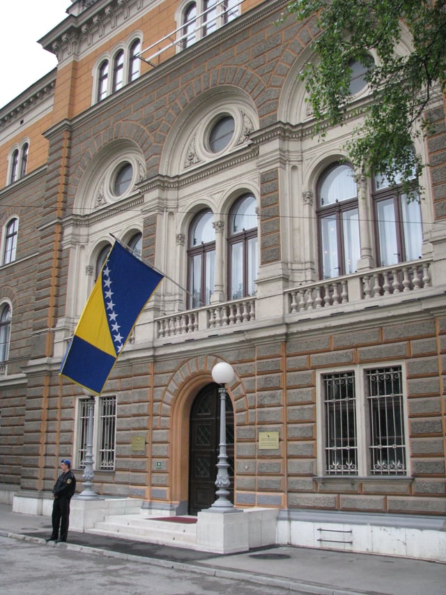 The Presidency Building in central Sarajevo