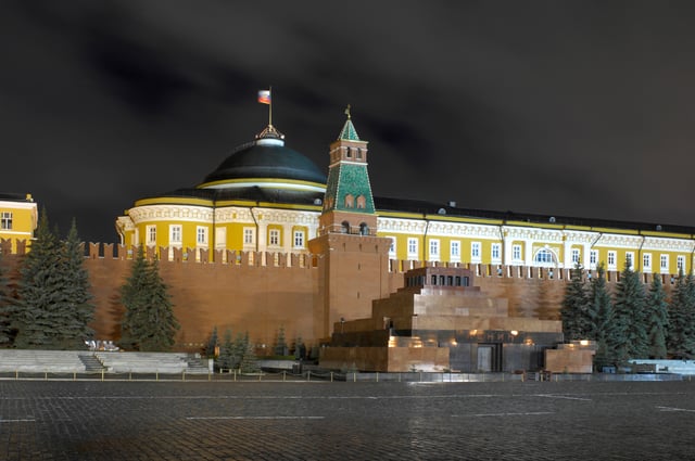 Lenin's Mausoleum, in front of the Kremlin, in 2007