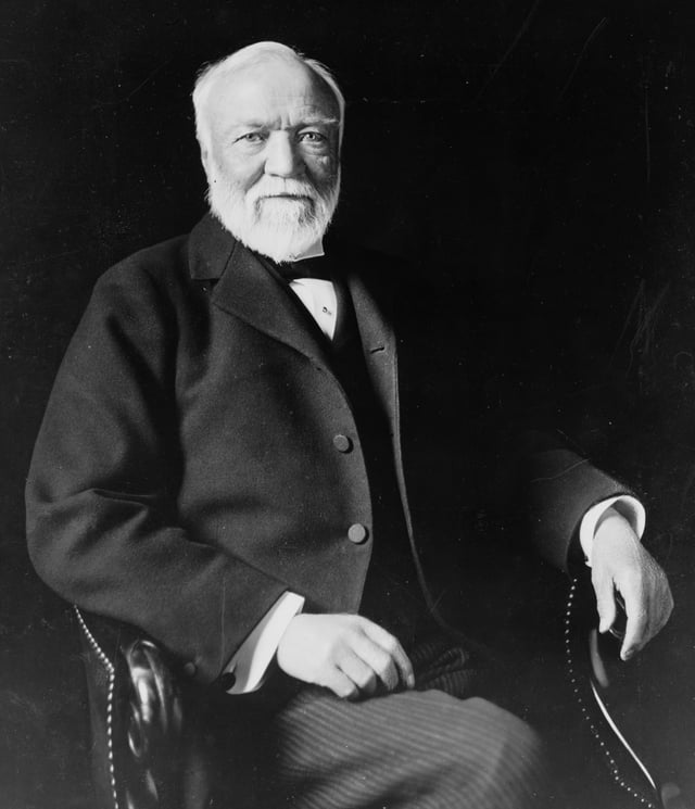 Scottish-born American industrialist and philanthropist Andrew Carnegie