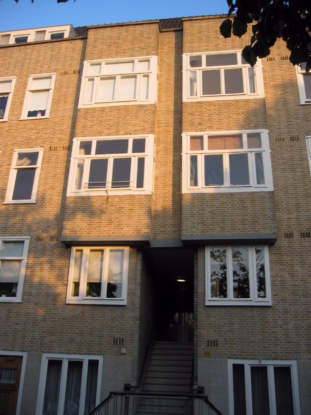 The apartment block on the Merwedeplein where the Frank family lived from 1934 until 1942