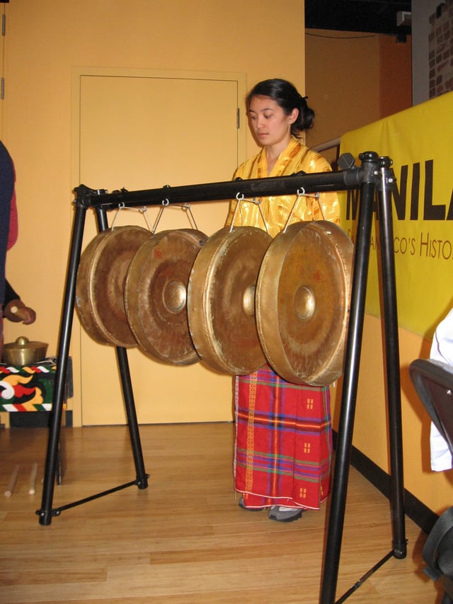 Traditionally, women were only ones allowed to play the gandingan