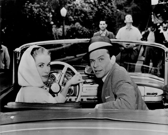 Sinatra and Grace Kelly on the set of High Society (1956)
