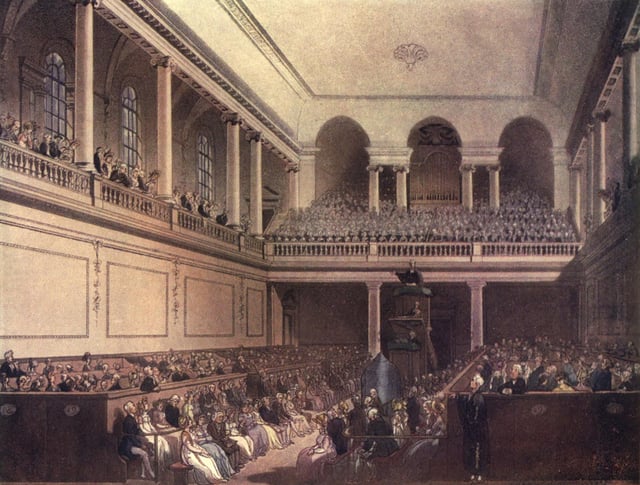 The chapel of London's Foundling Hospital, the venue for regular charity performances of Messiah from 1750