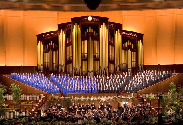 The 360-member, all-volunteer Mormon Tabernacle Choir