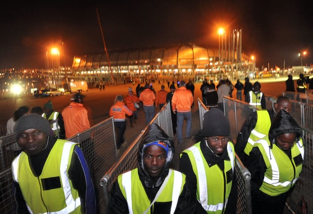 Private security workers in Johannesburg during the 2010 World Cup.