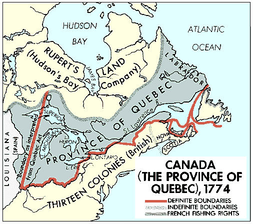 The Province of Quebec in 1774