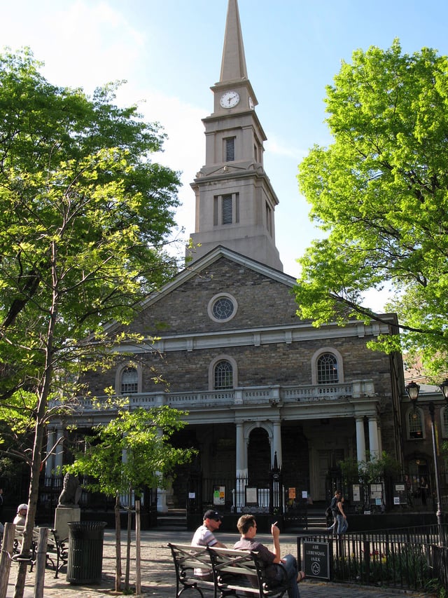 St. Mark's Church in-the-Bowery, site of Stuyvesant's grave