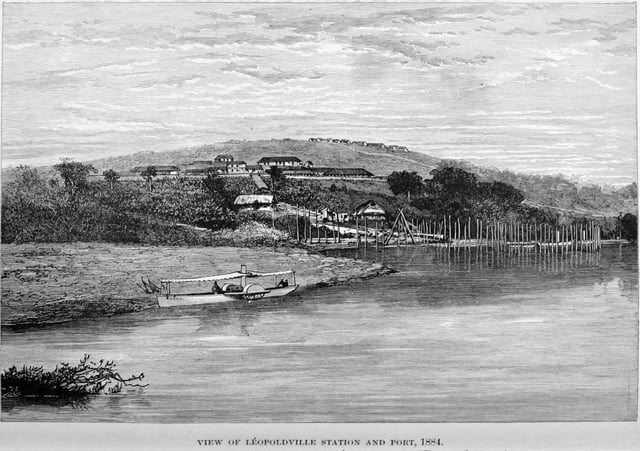 View of Leopoldville Station and Port in 1884