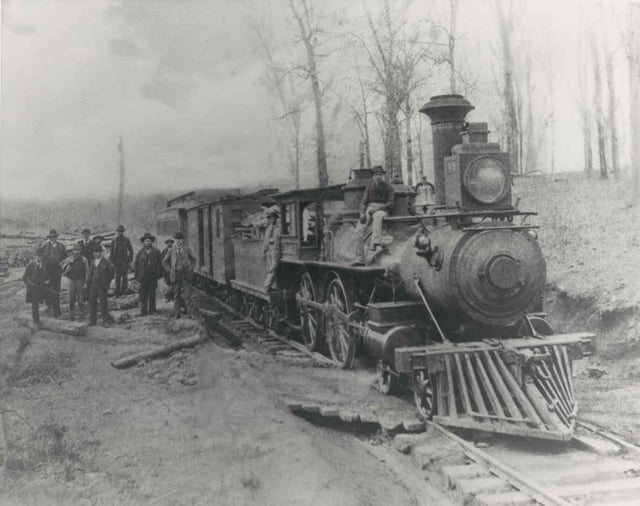 The Greenville and Northern Railway in the 1890s which was converted into the Swamp Rabbit Trail in 2010.