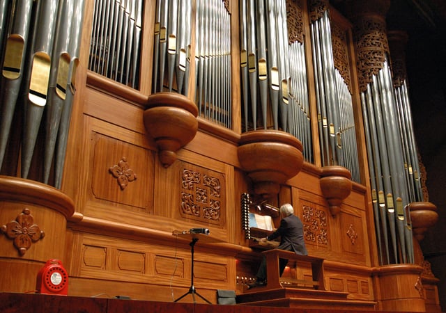The pipe organ in Taiwan's National Concert Hall was the largest in Asia when installed in 1987.