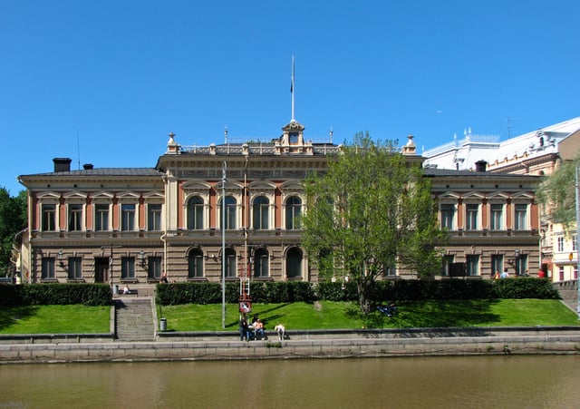 Turku City Hall, on the west side of the Aura River