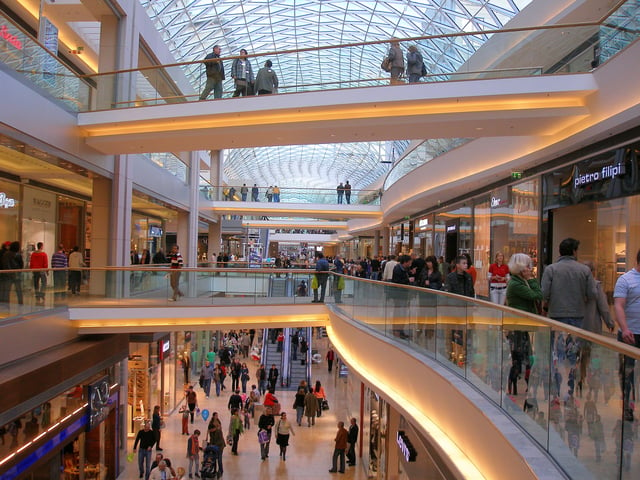 Interior of Eurovea shopping mall
