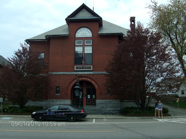 Opera houses and theaters are popular in New England towns, such as the Vergennes Opera House in Vergennes, Vermont.