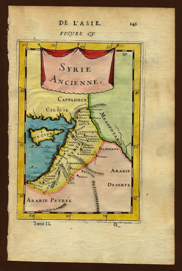 Proximity between Roman Syria and Mesopotamia in the 1st century AD (Alain Manesson Mallet, 1683).