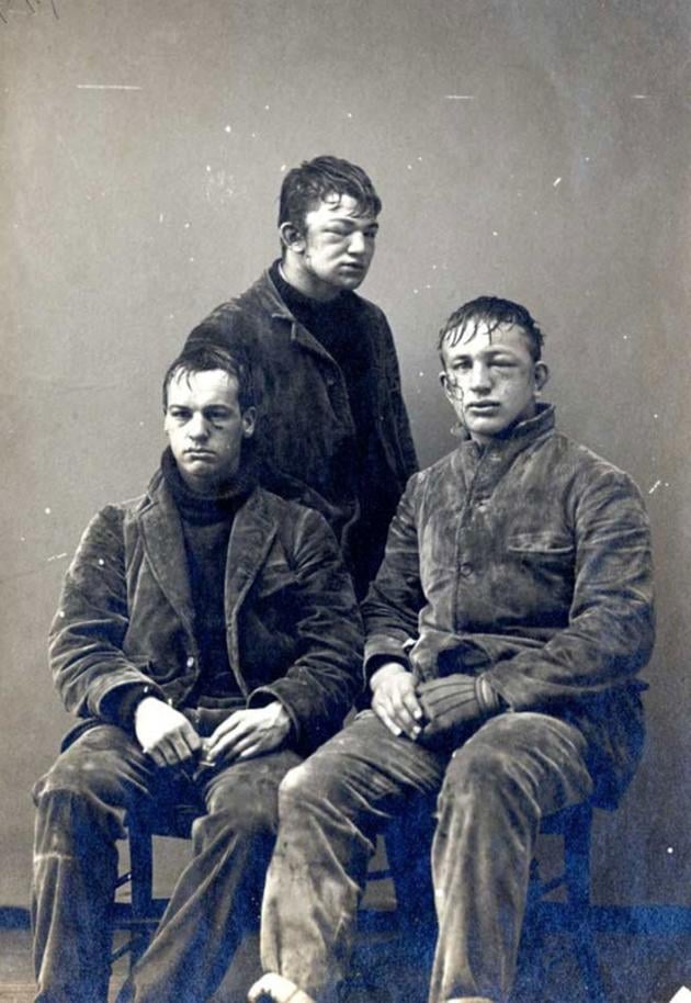 Princeton students after a freshman vs. sophomores snowball fight in 1893