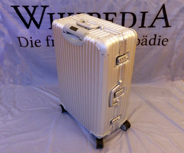 A typical RIMOWA suitcase