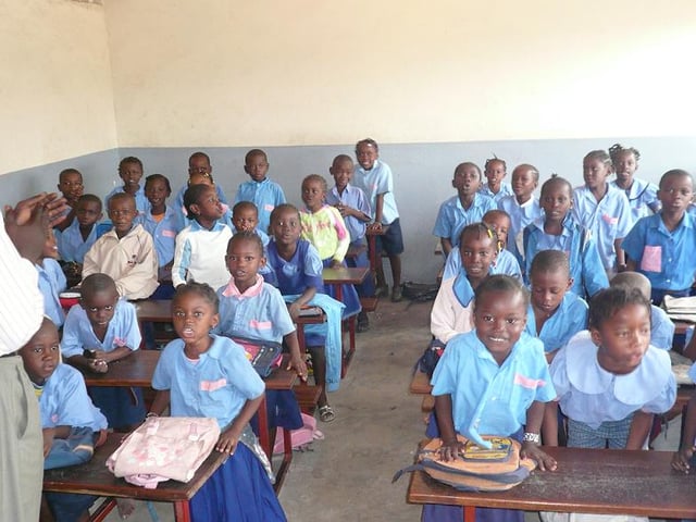 School children in the classroom, Republic of the Congo