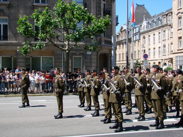 Luxembourgish soldiers during National Day.